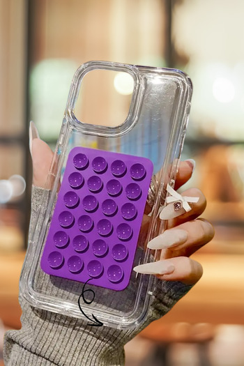 EWEC Set of Two |   Transparent Premium Phone Case and Phone Holder Silicone Suction Cup Compatible with iPhone 16 Pro