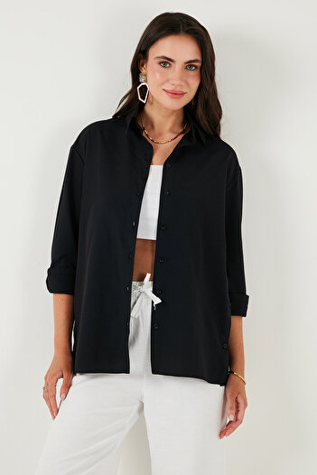 Lela Cotton Regular Fit Buttoned Slit Detailed Shirt Shirt 6772920