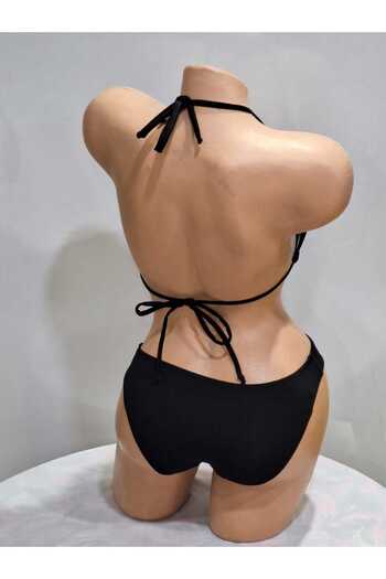 TooHot Women's Black Triangle Bikini Set