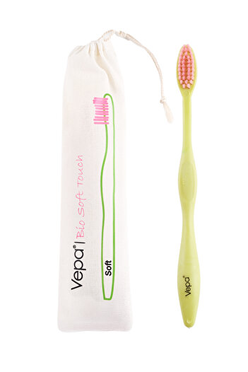 Vepa Elite Bio Soft Touch Toothbrush Cloth Packaging, Soft Bristles, Wood Additive Composite