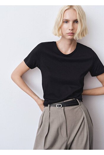 MANGO Woman Short-sleeved T-shirt cotton