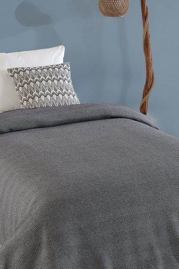 LADYNİL 180X210 cm Black Natural Single Bedspread