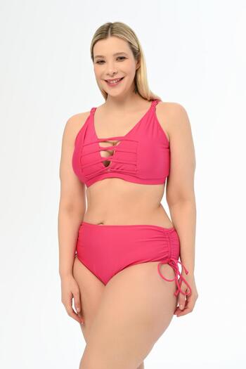 AQUAVİVA Fuchsia Large Size Aquaviva Venezia Cross String Bikini Set