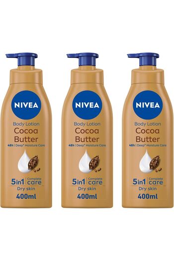 NIVEA NIVEA E Body Lotion for Dry Skin, 3 x 400ml