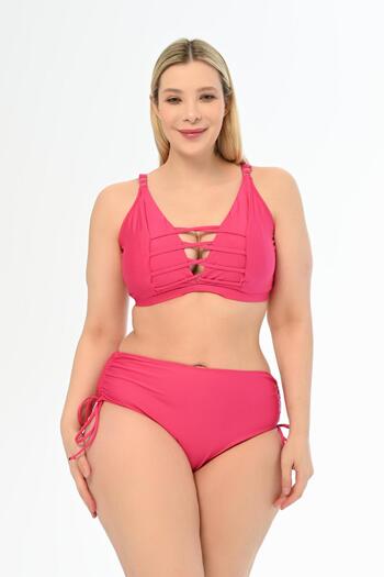 AQUAVİVA Fuchsia Large Size Aquaviva Venezia Cross String Bikini Set