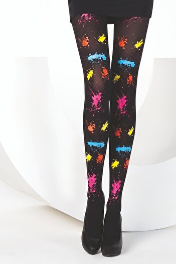 Daymod Colorful Pantyhose - Black