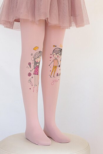 Daymod Ayben Tulle Fishnet Children's Pantyhose White -