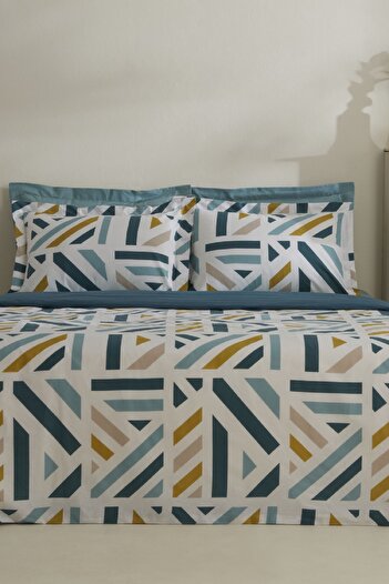 Karaca Home Morgan Green Bedding Set - 100% Cotton, Double