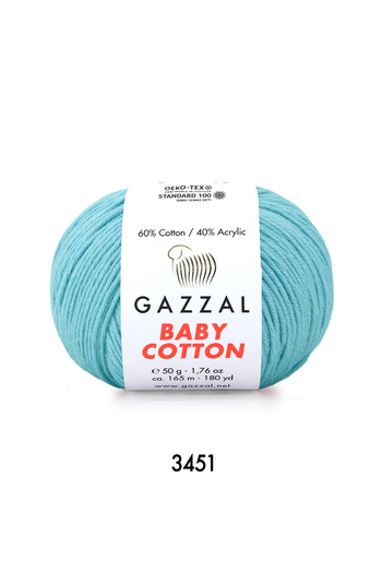 Gazzal Baby Cotton Light Blue Baby Wool-3451