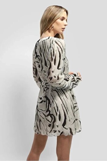 Guess Zebra Patterned & Multicolored Women's Marcelle Dress