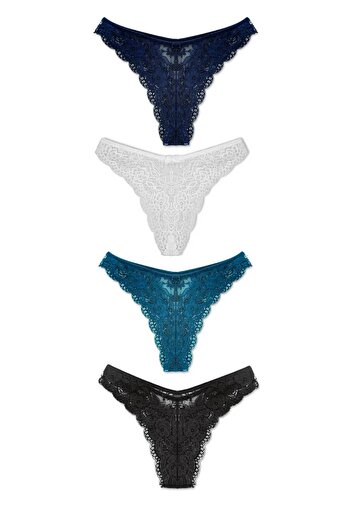 GECKO COLLECTION Γυναικείο σώβρακο Gecko Brazilian Lace 4 τεμαχίων