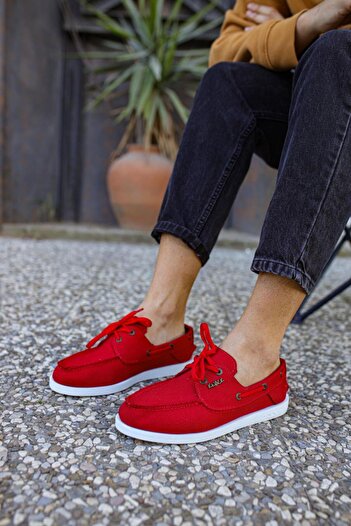 Knack Seasonal Linen Shoes 008 Red