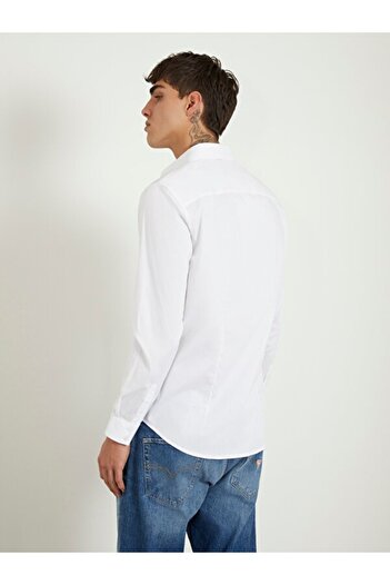 Guess LS SUNSET SHIRT Erkek Beyaz Gömlek M1YH20W7ZK1-G011