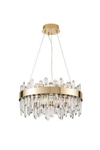 Apliqa Linfred 50'lik Gold Kristal Taşlı Modern Salon Avize