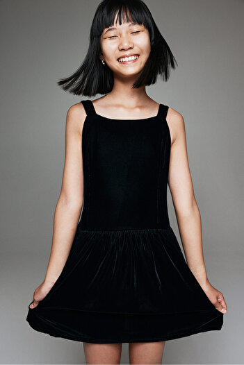H&M Kadife Elbise