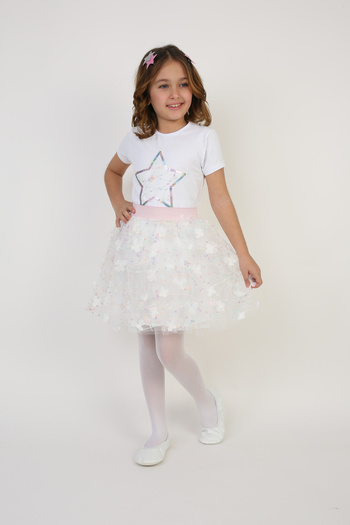 Dıgıl Kids Girl's April 23 White Tulle Suit