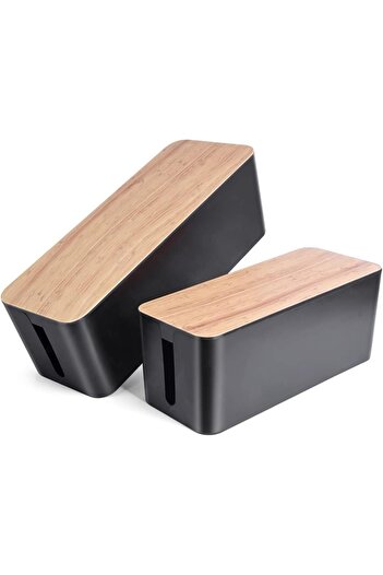 erorex Cable Management Box Sets Of 2 Cable Organizer Boxes For Extension Cord Power Stripe Surge