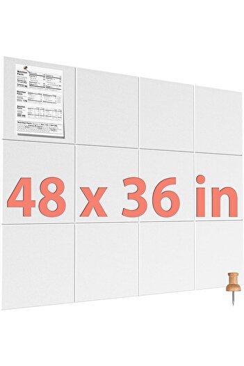 erorex Large Cork Board Alternative 47 Inch X35 Inch 12 Pack Felt Wall Tiles With 80 Pushpins Cork Boards