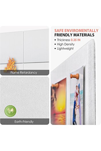 erorex Large Cork Board Alternative 47 Inch X35 Inch 12 Pack Felt Wall Tiles With 80 Pushpins Cork Boards
