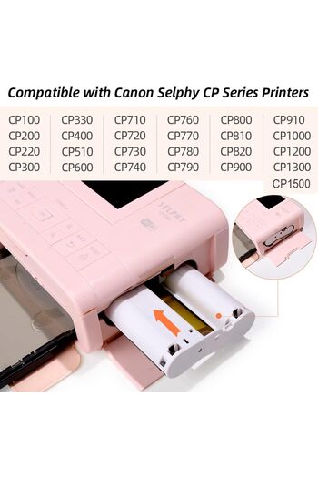 erorex ورق CP1500 متوافق مع حبر وورق Canon Selphy CP1500 Kp 108In ورق طابعة الصور Canon