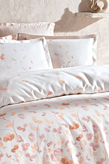 Puffy Diana King Size Duvet Cover Set - Powder