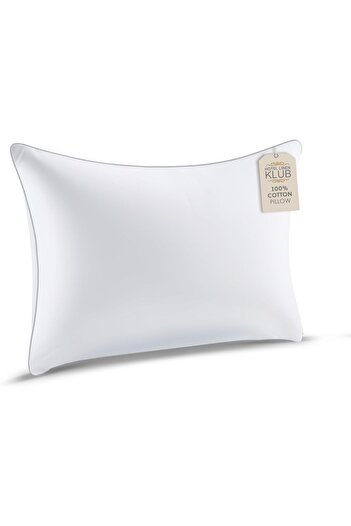 erorex Soft Comfort 233Tc Cotton Down Proof Pillow Single Piping 50 X 75 Cm White