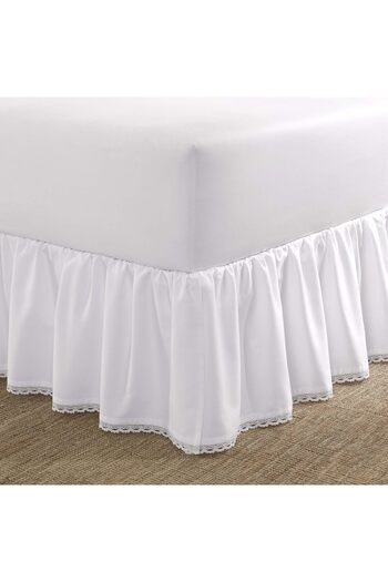 erorex Home King Bedskirt Luxury Bedroom Decor Wrinkle And Fade Resistant Crochet Ruffle White King
