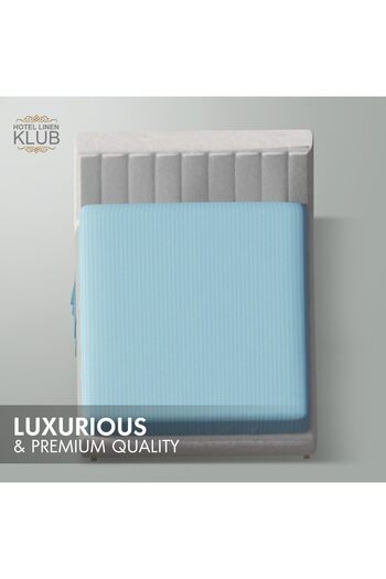 erorex Striped Microfiber Fitted Sheet Size: Double 120 X 200 Cm Ultrasoft Plush Fabric Premium Durable
