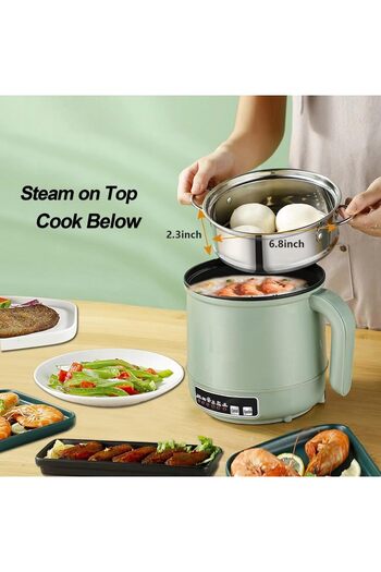 erorex Smart Small Rice Cooker Steamer, Non-Stick Smart Mini Hot Pot Timer Automatic Shut Off, 5 Cooking