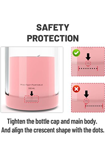 erorex Personal Size Blender, Portable Blender, Battery Powered Usb Blender (Pink)