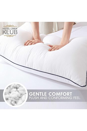 erorex Luxurious 100 Percent Cotton Sateen Pillow With Single Piping 50 X 75 Cm 900G Filling