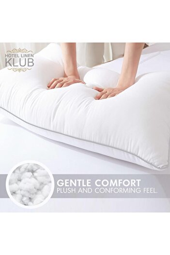 erorex Soft Comfort 233Tc Cotton Down Proof Pillow Single Piping 50 X 75 Cm White