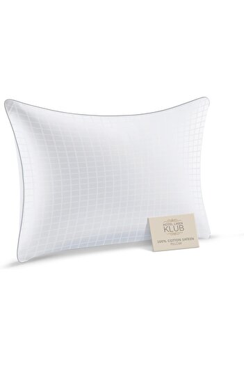 erorex Soft Comfort 250Tc Box Sateen Cotton Pillow Single Piping 50 X 75 Cm White