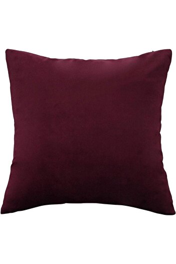 erorex Maroon Red Velvet Decorative Solid Filled Cushion 45 * 45 Centimeter.Dc8025102570436 Kun