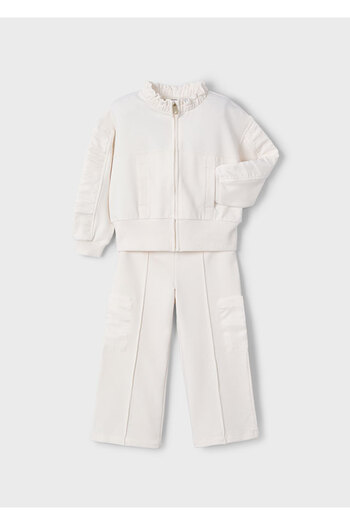 MAYORAL 04-10 Years Girl Mayoral Bone Color Tracksuit - Bone