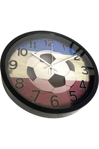 erorex Home Brand Football Player Scores Goal Football Wall Clock 30X30 Cm