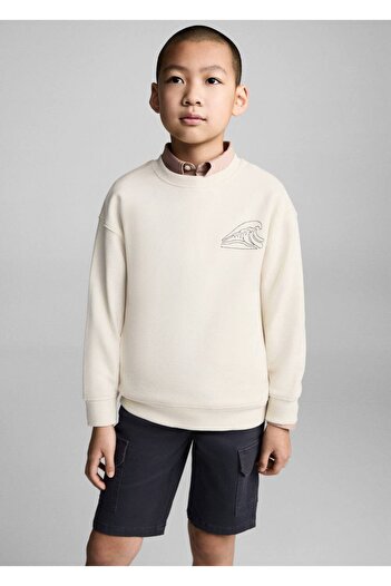MANGO Kids Cotton sweatshirt with graphic print
