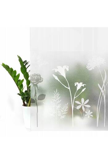 d-c-fix 189-0021 Premium Flower Patterned Static Glass Foil (45 cm X 1 Mt)