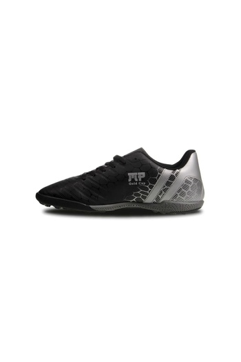 M.P. M.P Unisex Black-Silver Astroturf Football Shoes - Lace-up, Field 241-1356GR