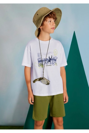 MAYORAL Limi Boy Urban Bermuda Shorts and T-Shirt Set in Combed Cotton
