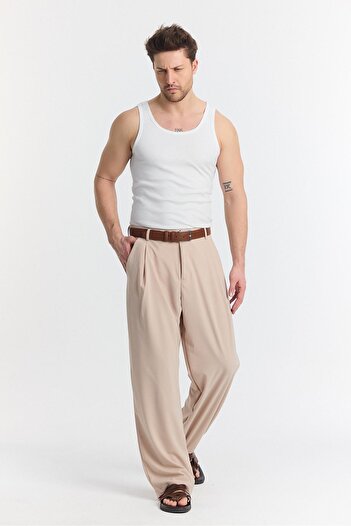 NGR Levanzo Palazzo Trousers Beige