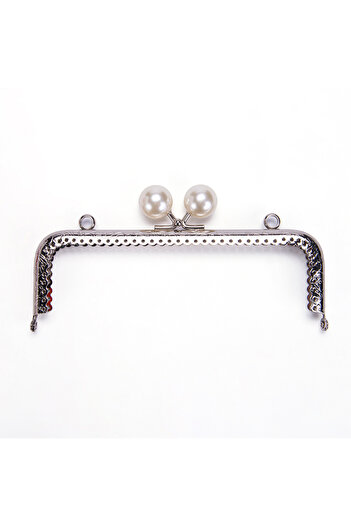 Sultan Rectangular White Beaded Burs 16.5 cm Silver