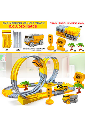 Choice 109 Track set Children Electric Magical Flexible Track Toy Car Engineering Car Kids Educational Toys
