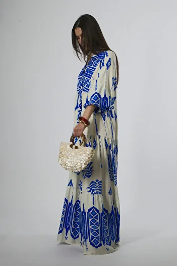 ABBRA Women's Katleya Model 100% Viscose Summer Dress