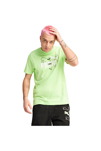 Puma T-shirt Puma Ess Logo Lab Summer Tee, Πράσινο, Ανδρικό