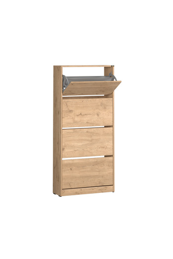 Adore Mobilya Flat Duo 4 Katlı Geniş Ayakkabılık - Florida Meşe 73x157x26 cm