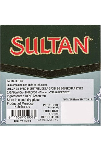 Sultan Moroccan Green Ambar Pearl Green Tea, Organic Herbal Teas 170g