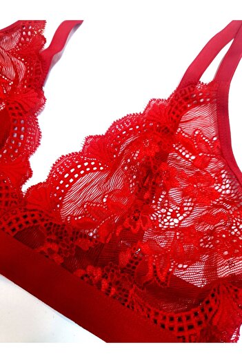 DEEP SECRET New Year's Red Back Tulle Detailed Bralet Ds200451br
