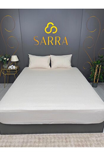sarra Mink Natural Double Bed Sheet Set
