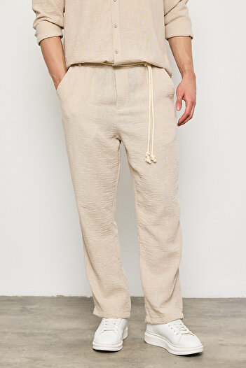 Weyeze Rope Detailed Woven Trousers Ag-Y23098Lns